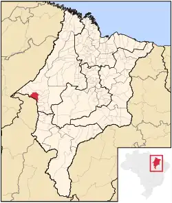 Localização de Imperatriz no Maranhão
