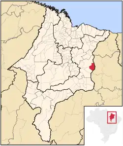 Localização de Timon no Maranhão