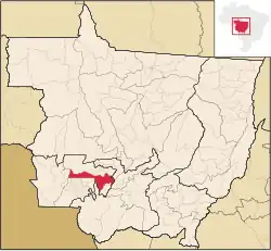Localização de Barra do Bugres em Mato Grosso