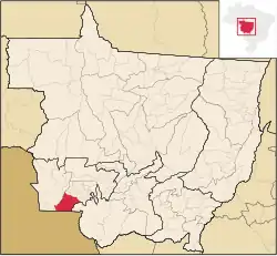 Localização de Porto Esperidião em Mato Grosso