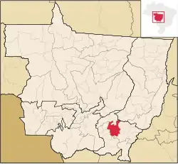 Localização de Poxoréu em Mato Grosso