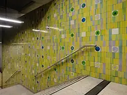 Maria Keil, paineis de azulejos, estação de metropolitano do Martim Moniz, Lisboa, c. 1971