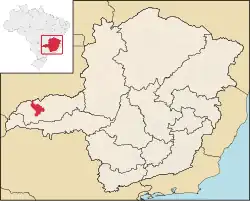 Localização de Ituiutaba em Minas Gerais