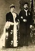 Casamento de Teufique Paxá e Emine Ibrahim no Cairo, Egito (janeiro de 1873).