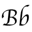 B em Modern Script