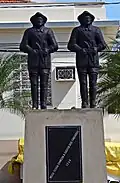 Monumento à Guerra dos Emboabas em Caeté 2019, em seu novo local em frente à Matriz.