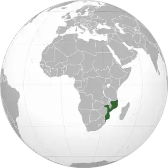 Localização de Moçambique