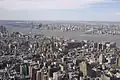 Conurbação entre as cidades de Jersey City e Nova Iorque.