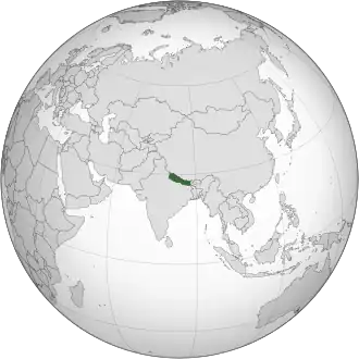 Localização do Nepal