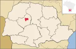 Localização de Campo Mourão no Paraná