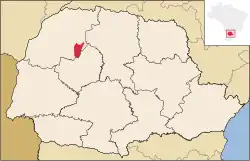 Localização de Cianorte no Paraná