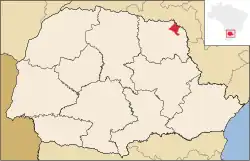 Localização de Jacarezinho no Paraná