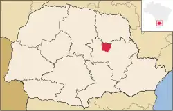 Localização de Telêmaco Borba no Paraná