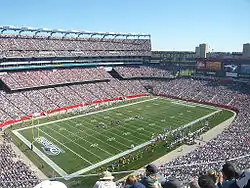 Interior na configuração para futebol americano