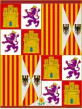 Estandarte dos Reis Católicos, depois de 1492 (inclusão das armas de Granada).