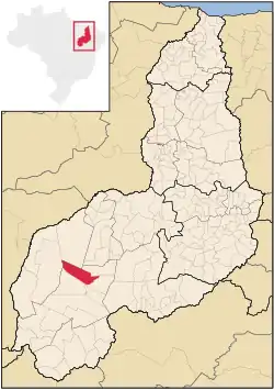 Localização de Palmeira do Piauí no Piauí