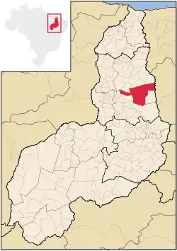 Localização de São Miguel do Tapuio no Piauí