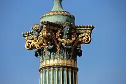 Capitel composta de Réverbère de la place de la Concorde, em Paris