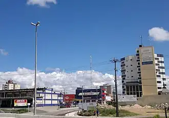 Edifícios no bairro Pioneiros, próximos da BR-116