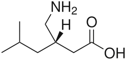 Estrutura química de Pregabalina