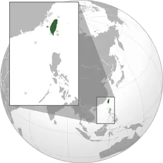 Localização da República da China