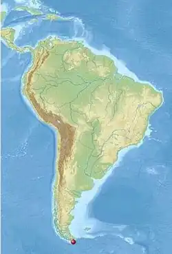 Localização na América do Sul