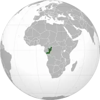 Localização República do Congo