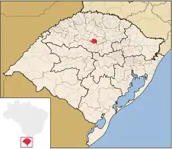Localização de Ibirubá no Rio Grande do Sul