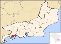 Localização de Mangaratiba no Rio de Janeiro