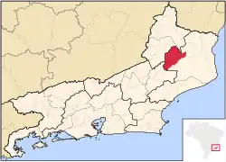 Localização de São Fidélis no Rio de Janeiro