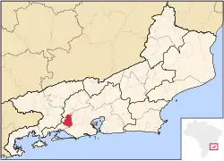 Localização de Seropédica no Rio de Janeiro