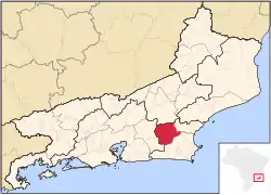 Localização de Silva Jardim no Rio de Janeiro