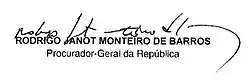 Assinatura de Rodrigo Janot