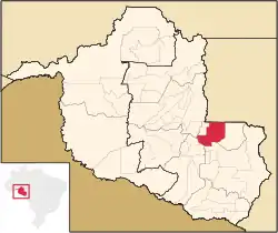 Localização de Cacoal em Rondônia