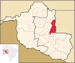 Localização de Ji-Paraná em Rondônia