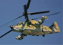 O Ka-50, moderno helicóptero a serviço da aviação russa.