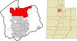 Localização no condado de Salt Lake