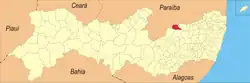 Localização de Santa Cruz do Capibaribe em Pernambuco