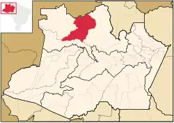 Localização de Santa Isabel do Rio Negro no Amazonas