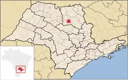 Localização de Jaboticabal em São Paulo