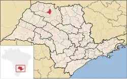 Localização de Tanabi em São Paulo