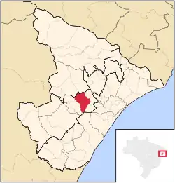 Localização de Itabaiana em Sergipe