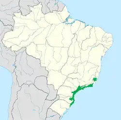 Ecorregião das Florestas da Serra do Mar, conforme definido pela WWF.