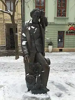 Estátua em Bratislava, Eslováquia.