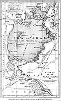 Mapa do mar de Aral em 1853