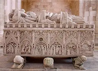 Tumba de Inês de Castro, Portugal. Mármore, c. 1358-1367