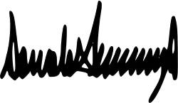 Assinatura de Donald Trump