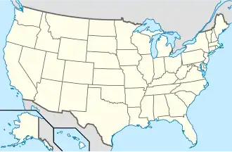 ver no mapa dos Estados Unidos