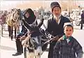 Anciãos uigures no mercado de domingo, Kashgar