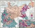 Distribuição de protestantes e católicos no Império Alemão
